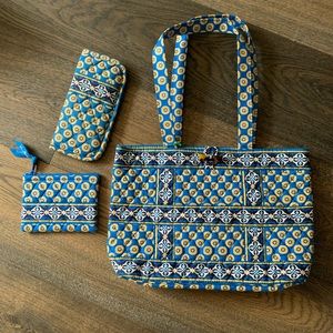 Vera Bradley Small Tic Tac Tote in Riviera Blue